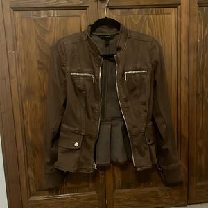 White House black market, brown jacket